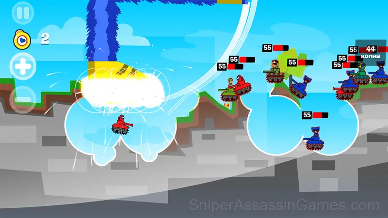 Super Brawl Tanks gameplay screenshot 3