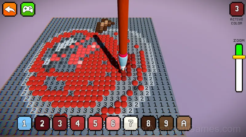 Diamond Color by Numbers gameplay screenshot 2