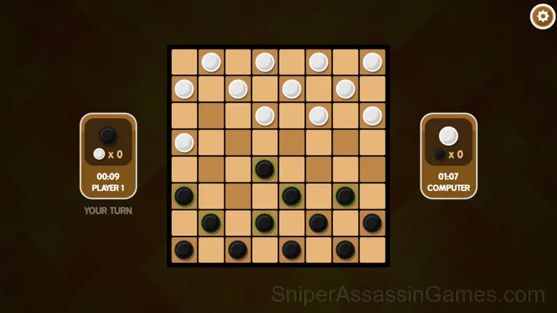 Checkers gameplay screenshot 2