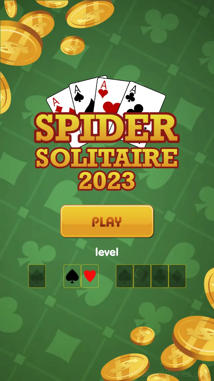 Solitaire Spider 2023 gameplay screenshot 1