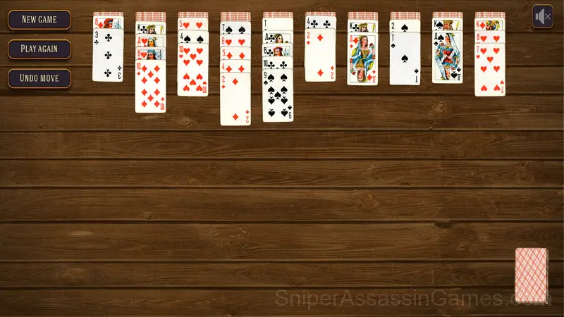 Spider: solitaire online gameplay screenshot 2