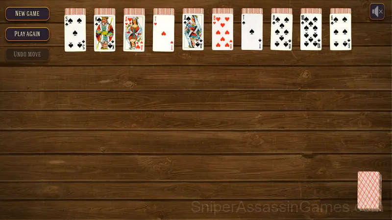 Spider: solitaire online gameplay screenshot 3
