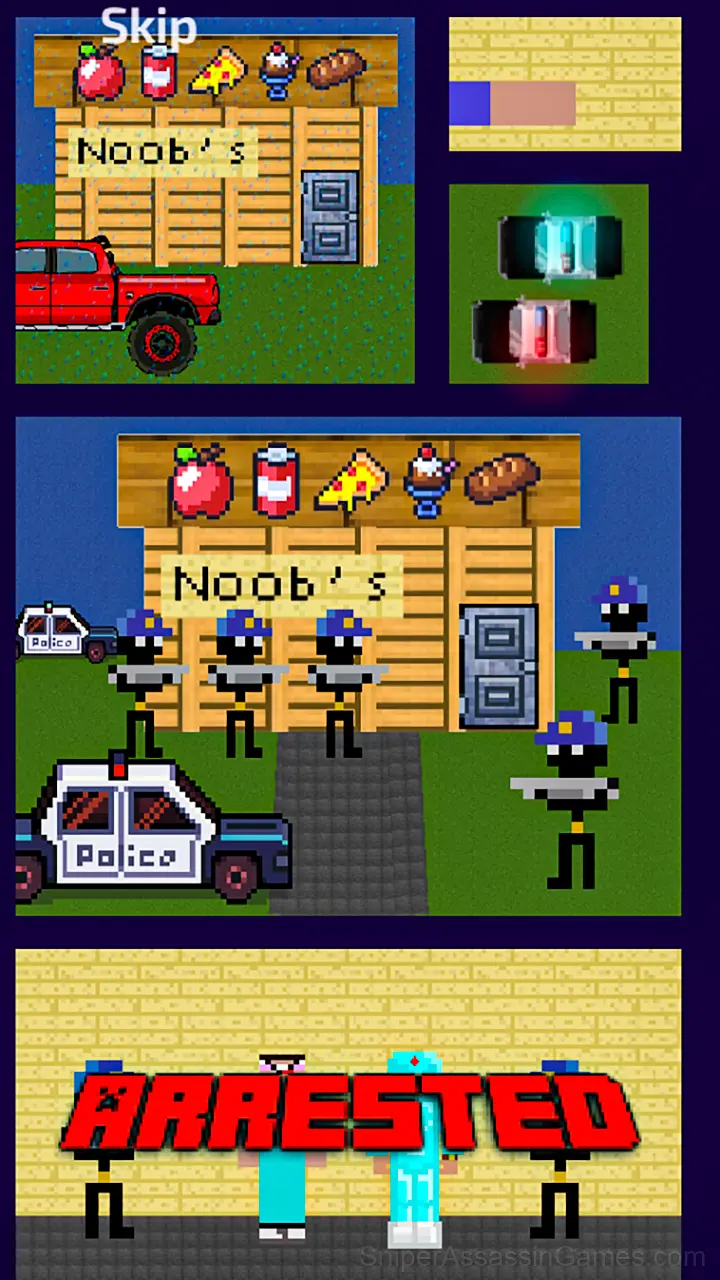 Noob vs Stickman Prison gameplay screenshot 1