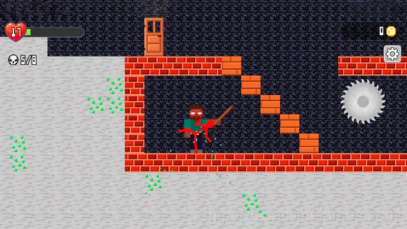 Red Stickman vs Monster School gameplay screenshot 2
