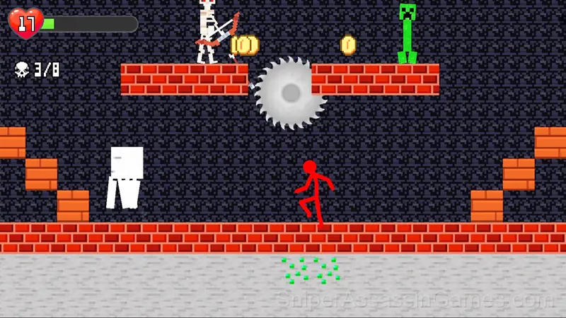 Red Stickman vs Monster School gameplay screenshot 3