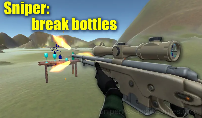 Play Sniper: break bottles