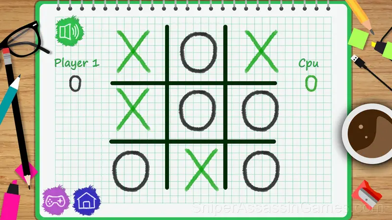 Tic Tac Toe: Paper Note gameplay screenshot 2