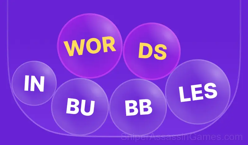 Play Words in bubbles