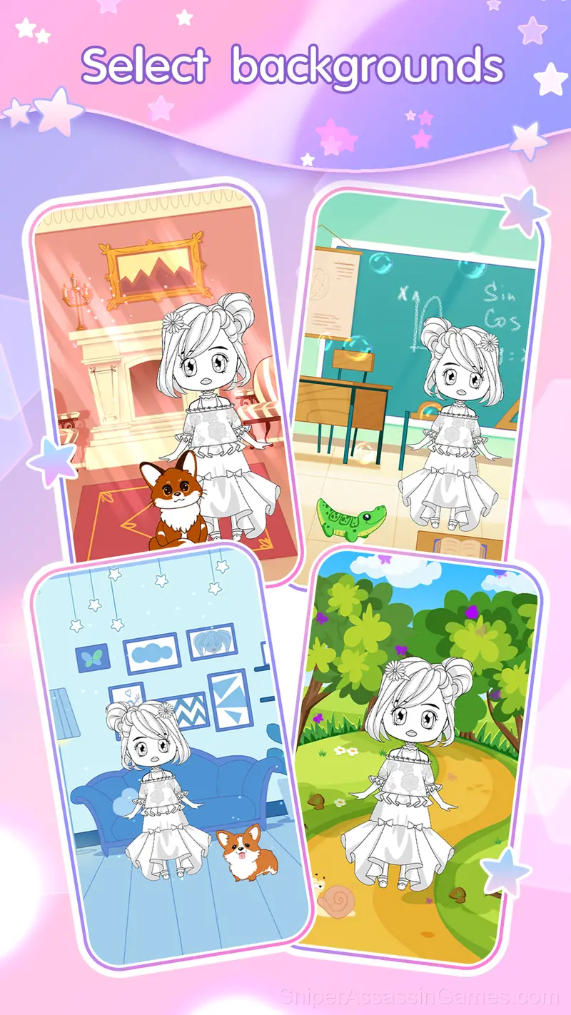 Chibi Dress Up & Coloring gameplay screenshot 4