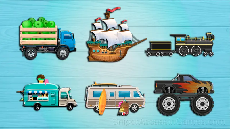 Kids puzzles with transport gameplay screenshot 5