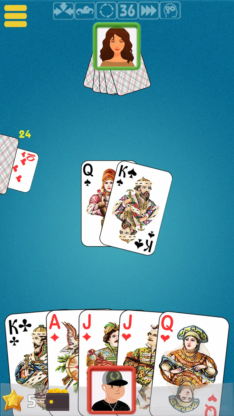 Durak transfer regular cards gameplay screenshot 2