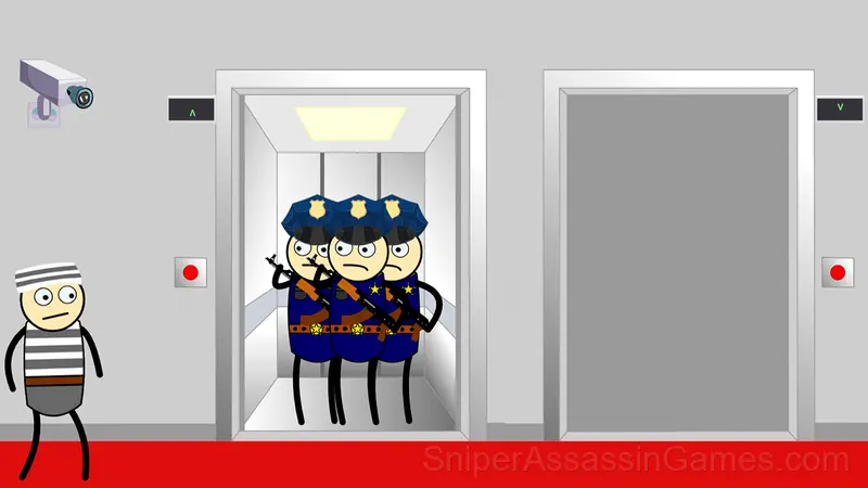 Stickman Escape Elevator gameplay screenshot 1