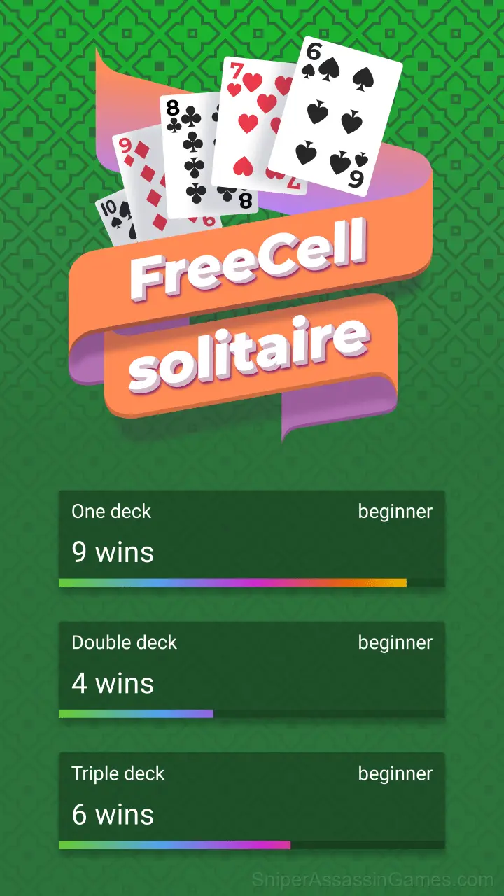FreeCell solitaire gameplay screenshot 1