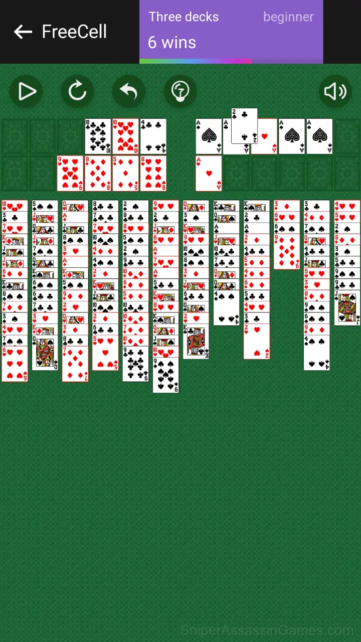 FreeCell solitaire gameplay screenshot 5