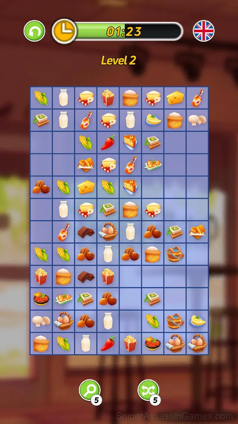 Mahjong: Food Connect gameplay screenshot 2