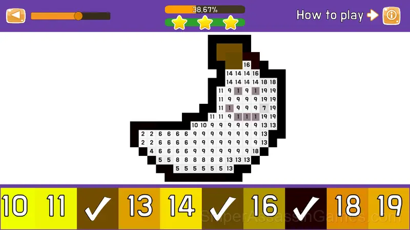 Coloring by numbers gameplay screenshot 2