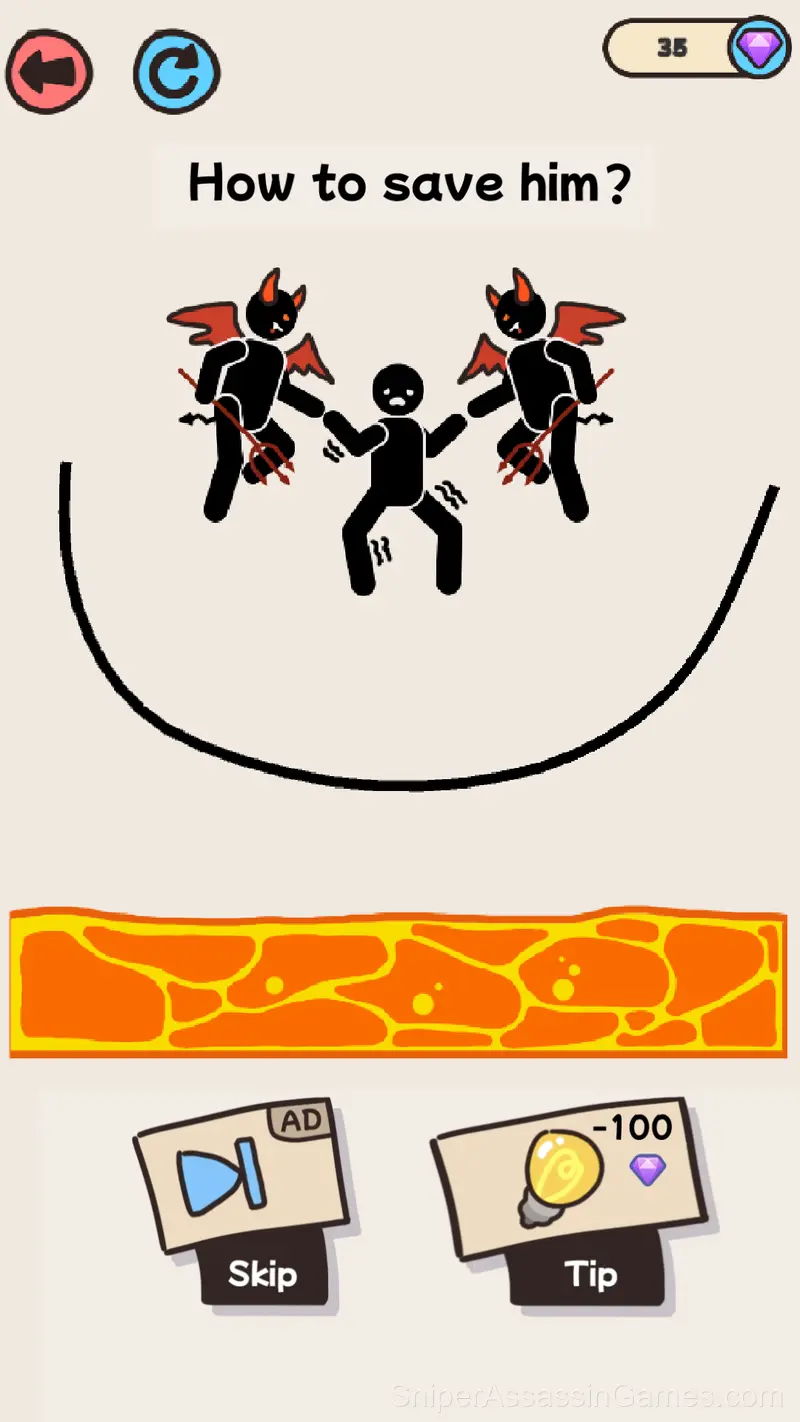 Save stickman gameplay screenshot 2