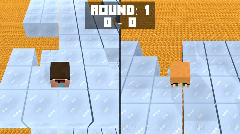 Noob Steve Head War gameplay screenshot 1