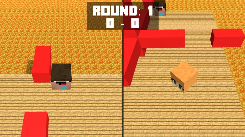 Noob Steve Head War gameplay screenshot 2