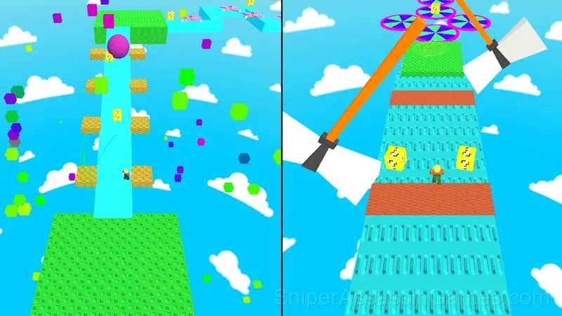 Lucky blocks obby for two players gameplay screenshot 1