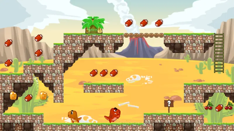Dino Meat Hunt Dry Land gameplay screenshot 1