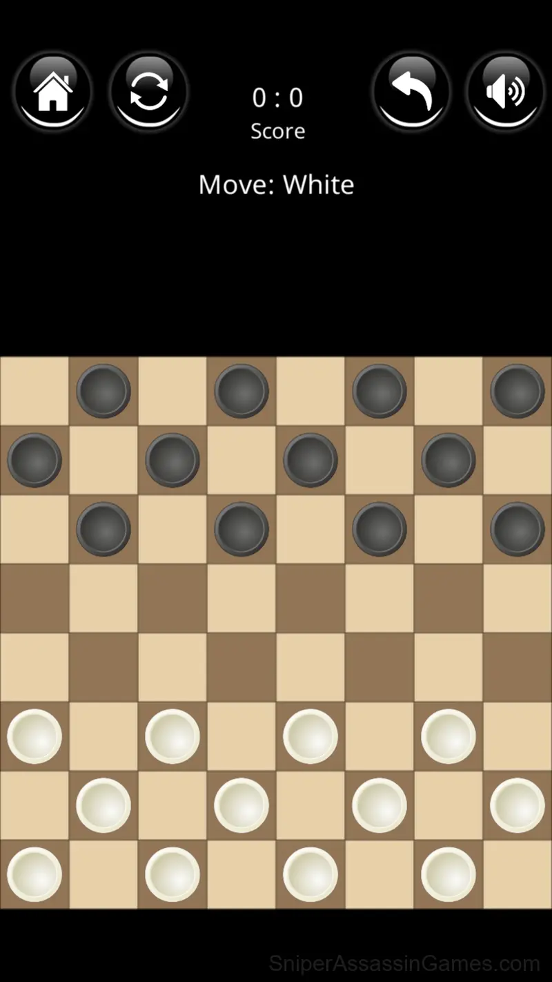 Checkers vs Computer gameplay screenshot 1