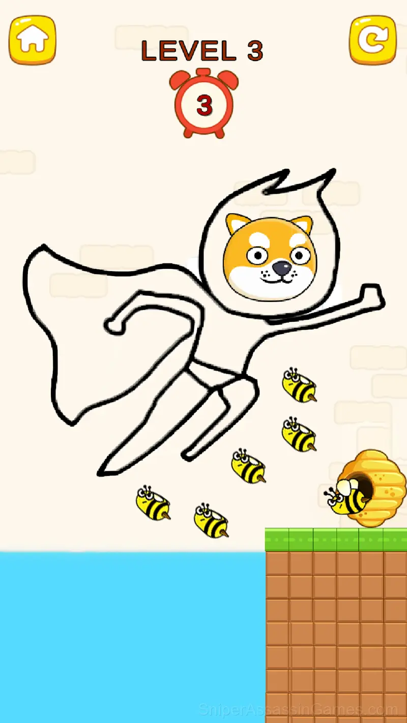 Draw Save The Dog gameplay screenshot 1