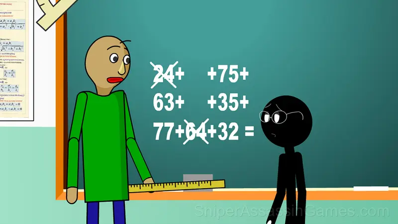 Baldi at school gameplay screenshot 1
