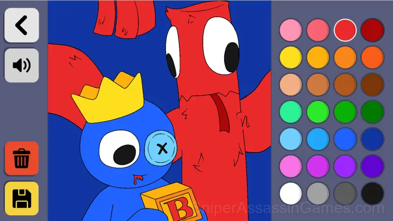 Rainbow Friends - Coloring Pages gameplay screenshot 1