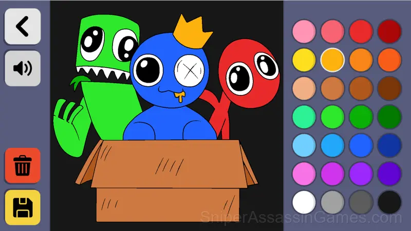 Rainbow Friends - Coloring Pages gameplay screenshot 2