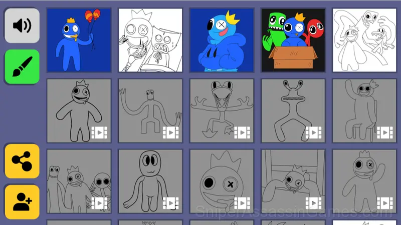 Rainbow Friends - Coloring Pages gameplay screenshot 3