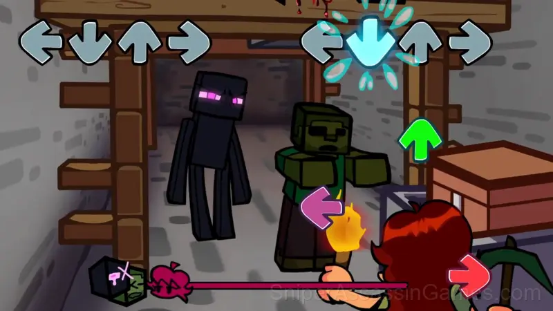 Friday Night Funkin' vs Herobrine Reborn gameplay screenshot 2
