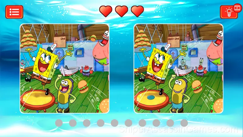 Sponge Bob: Spot the differences! gameplay screenshot 1