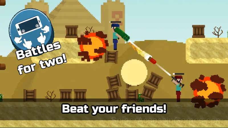 Noob Shooter: 2 players game gameplay screenshot 3