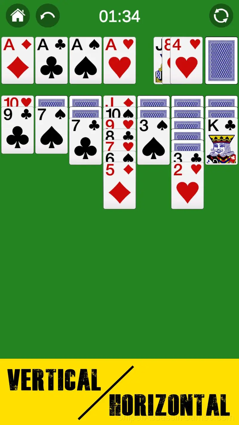 Solitaire 1/3 cards gameplay screenshot 2