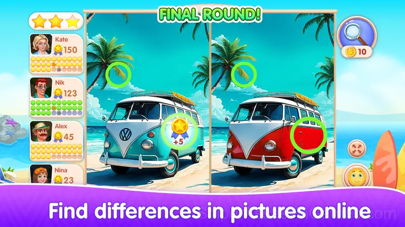 Villa by the sea Find the differences gameplay screenshot 1