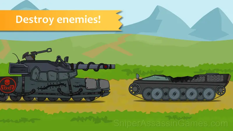 Tanks 2D: War! gameplay screenshot 3