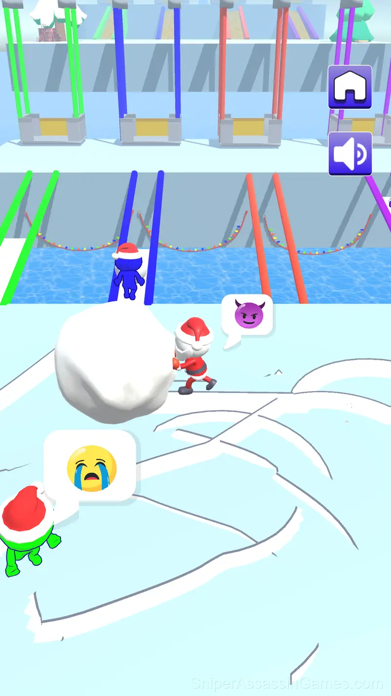 Snow Race gameplay screenshot 1