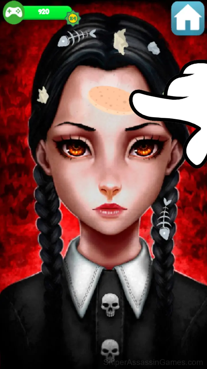 Make up Salon Time to decorate the Wednesday gameplay screenshot 1
