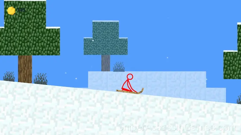 Stickman slide down the hill gameplay screenshot 3