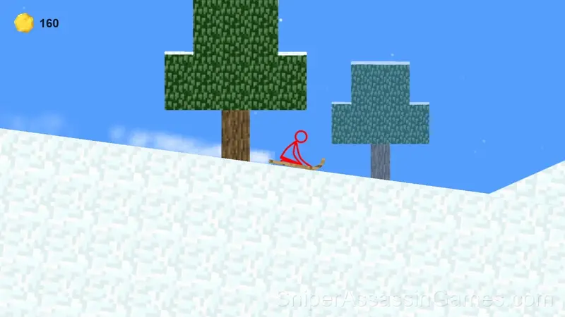 Stickman slide down the hill gameplay screenshot 4
