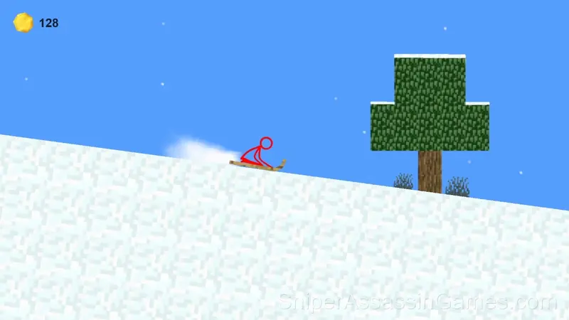 Stickman slide down the hill gameplay screenshot 5