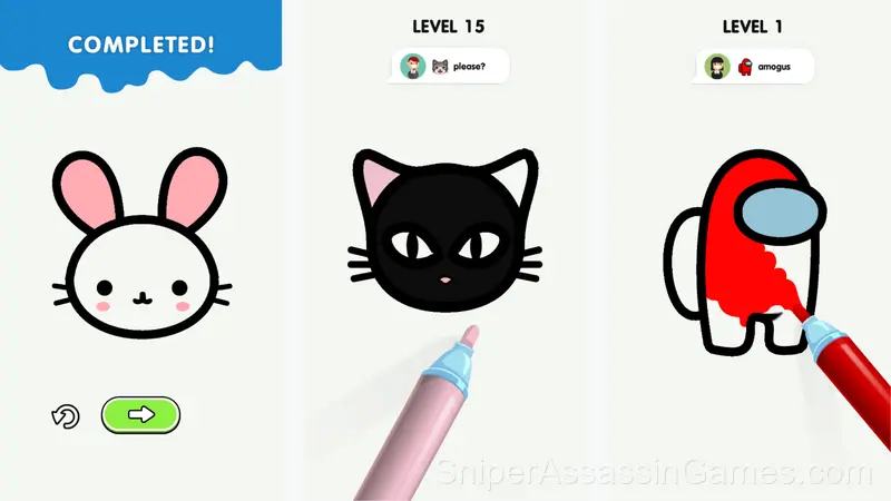 Simple Sketch! ASMR Art Coloring gameplay screenshot 2