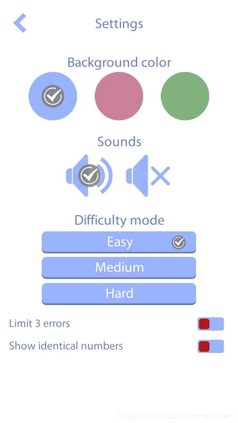 Sudoku in English gameplay screenshot 2