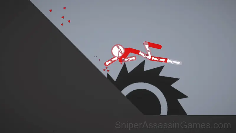 Fall Red Stickman gameplay screenshot 1