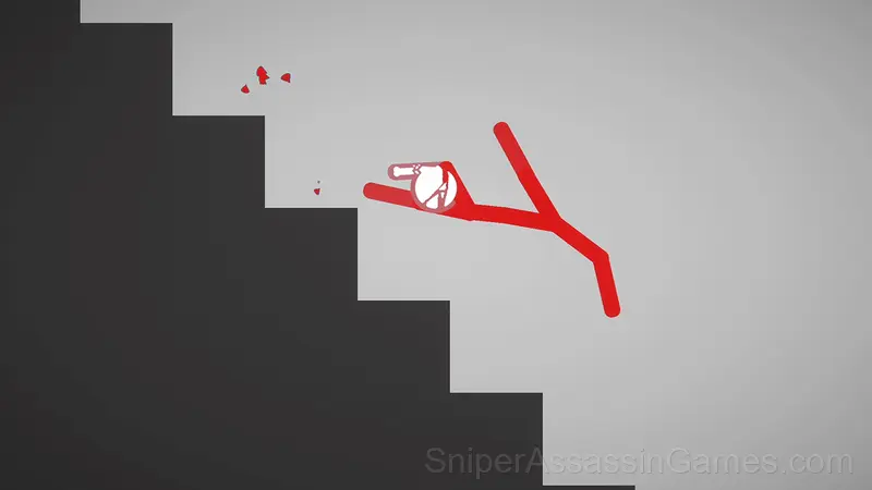Fall Red Stickman gameplay screenshot 2