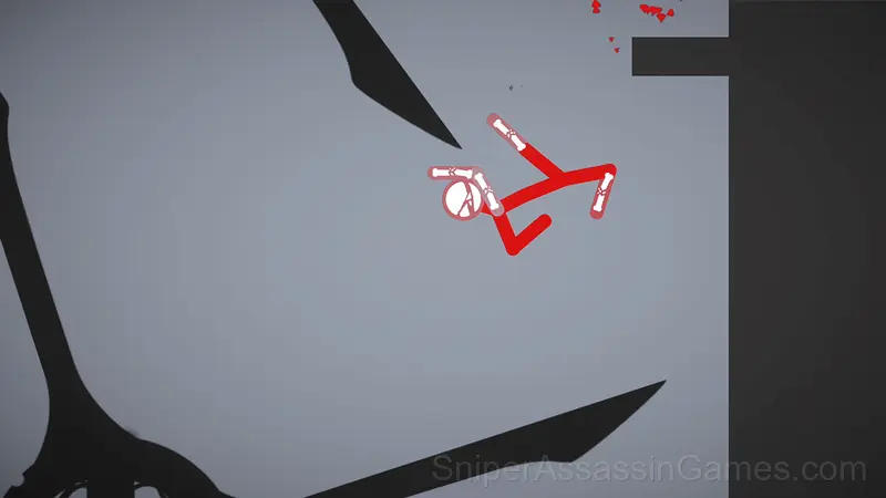 Fall Red Stickman gameplay screenshot 3