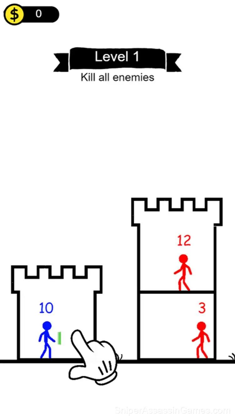 Stick Hero: Tower Defense gameplay screenshot 1