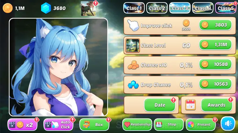 Your anime high school girl gameplay screenshot 1