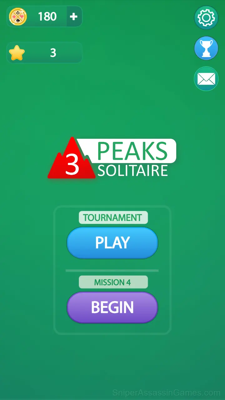 3 Peaks Solitaire gameplay screenshot 1